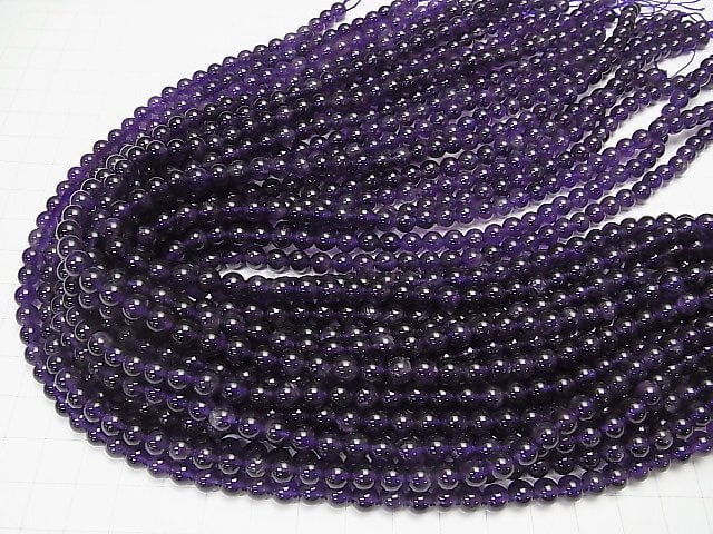 [Video]Amethyst AA Round 6mm 1strand beads (aprx.15inch/37cm)