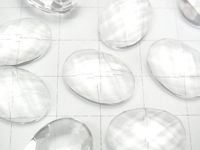 [Video] Crystal AAA Oval Faceted Cabochon 18x13mm 1pc