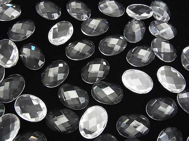 [Video] Crystal AAA Oval Faceted Cabochon 18x13mm 1pc