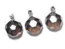 Accessories, Faceted Round, Pendant, Smoky Quartz Gemstone Beads