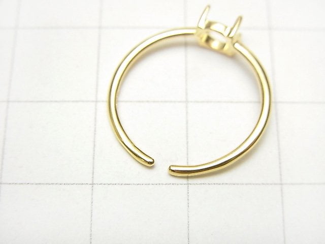 [Video] Silver925 Ring Frame (Prong Setting) Round 5mm 18KGP Free Size 1pc