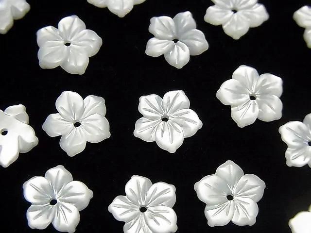 高品質白蝶貝AAA花朵（5顆）[8mm][10mm][12mm] 中心孔4顆