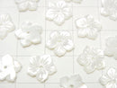 [Video] High Quality White Shell (Silver-lip Oyster )AAA Flower [8mm][10mm][12mm] Center hole 4pcs