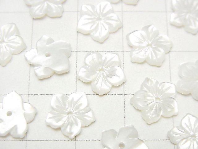 高品質白蝶貝AAA花朵（5顆）[8mm][10mm][12mm] 中心孔4顆