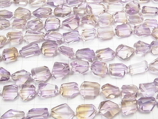 [Video] High Quality Ametrine AAA Faceted Nugget 1strand beads (aprx.7inch / 18cm)