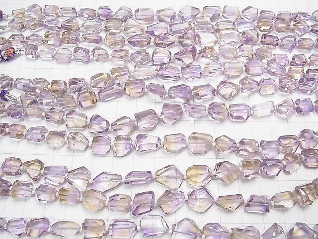 [Video] High Quality Ametrine AAA Faceted Nugget 1strand beads (aprx.7inch / 18cm)