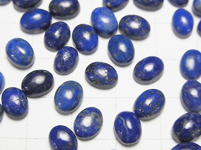 [Video] Lapis lazuli AA++ Oval Cabochon 8x6mm 10pcs