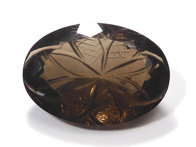 Carving, One of a kind, Smoky Quartz, Undrilled (No Hole) One of a kind