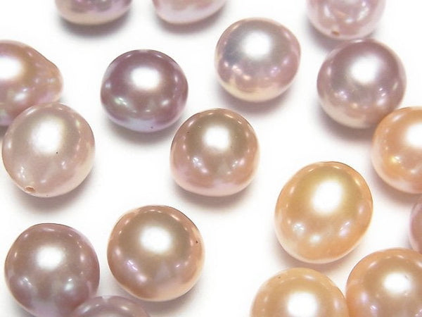 [Video] Fresh Water Pearl AAA Potato-Baroque 11-14mm [Half Drilled Hole] Natural color Lavender 2pcs