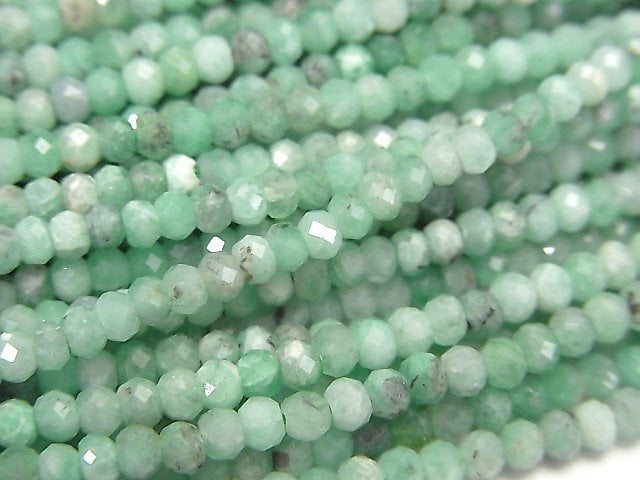 Emerald, Roundel Gemstone Beads