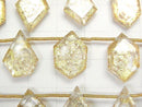 [Video] Doublet Crystal AAA fancy shape cut gold 1strand beads (aprx.7inch/18cm)