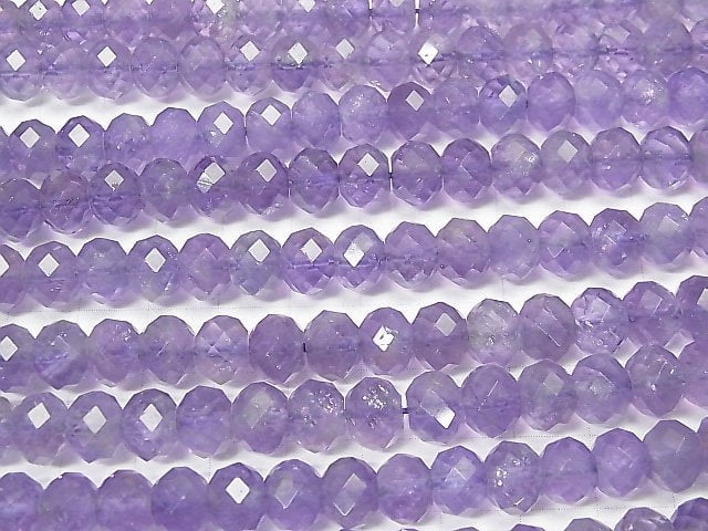 High Quality!  Amethyst AA++ Faceted Button Roundel 10x10x7mm half or 1strand beads (aprx.15inch/38cm)