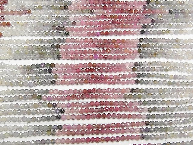 [Video] High Quality! Multicolor Spinel AA++ Semi Faceted Round 2-2.5mm 1strand beads (aprx.12inch / 30cm)