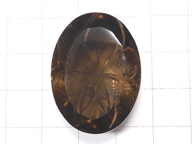 [Video] [One of a kind] High Quality Smoky Quartz AAA Carved Faceted 1pc NO.52