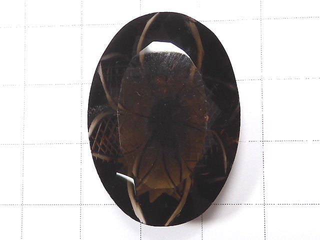 [Video] [One of a kind] High Quality Smoky Quartz AAA Carved Faceted 1pc NO.54