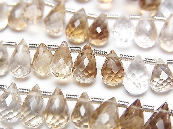 Drop, Faceted Briolette, Topaz Gemstone Beads