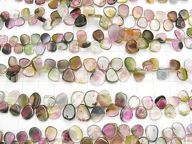 [Video] High Quality Tourmaline AAA- Slice Nugget 1strand beads (aprx.7inch / 18cm)