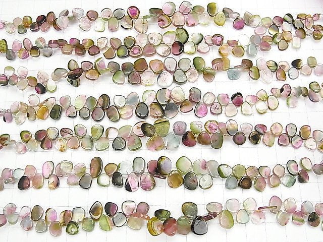 [Video] High Quality Tourmaline AAA- Slice Nugget 1strand beads (aprx.7inch / 18cm)