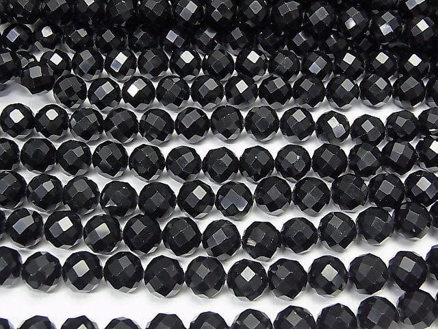 [Video] High Quality! Tibetan Morion Crystal Quartz AAA 64Faceted Round 10mm half or 1strand beads (aprx.15inch / 37cm)