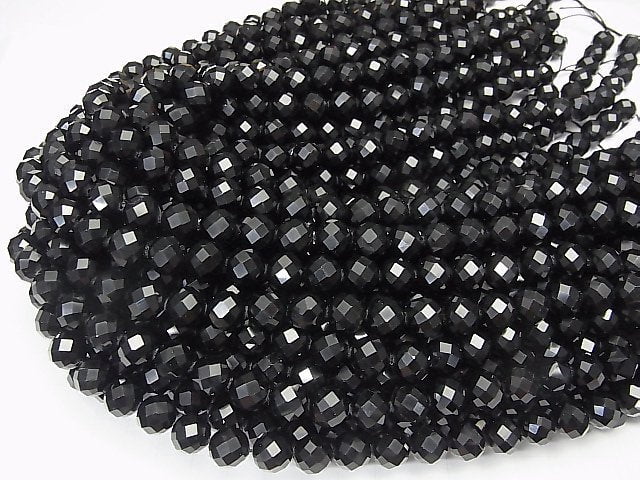 [Video]High Quality! Tibetan Morion Crystal Quartz AAA 64Faceted Round 10mm 1/4 or 1strand beads (aprx.15inch/36cm)