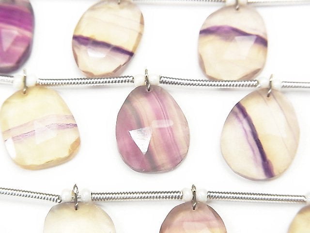 Fluorite, Free Form, Rose Gemstone Beads