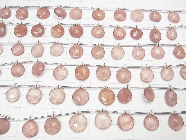 [Video] Pink Epidote AA++ Freeform Single Sided Rose Cut 1strand (10pcs)