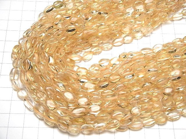 [Video]High Quality Citrine AA+ Oval 1strand beads (aprx.13inch/31cm)