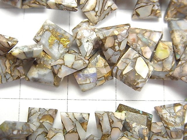 [Video]Copper Opal AAA Rough Slice Faceted 1strand beads (aprx.6inch/15cm)