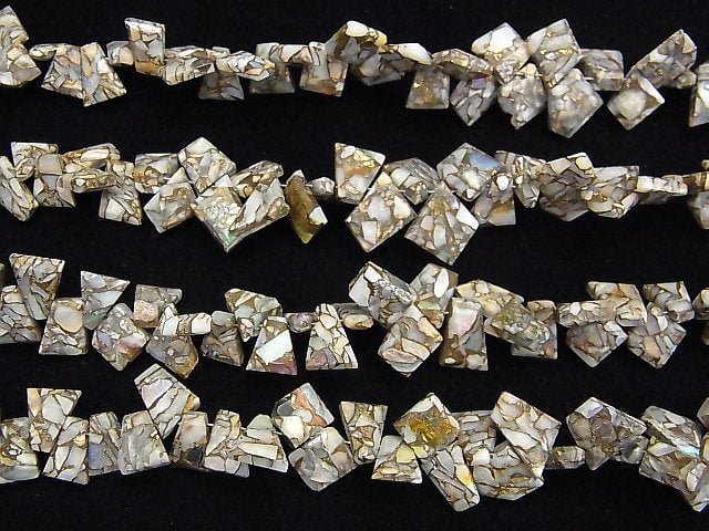 [Video]Copper Opal AAA Rough Slice Faceted 1strand beads (aprx.6inch/15cm)