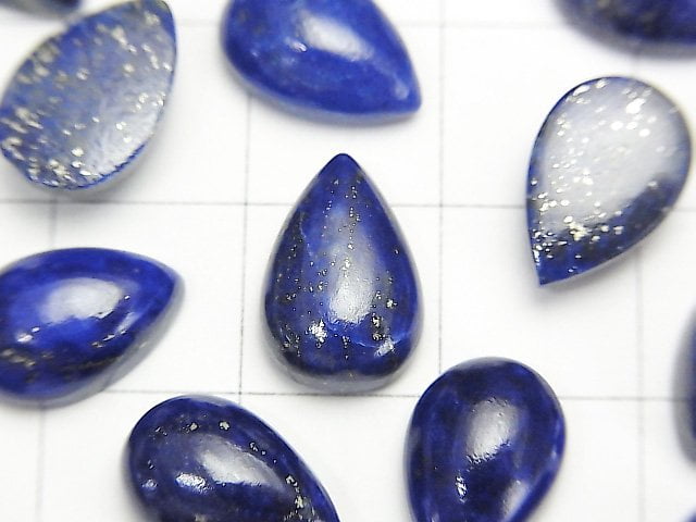 [Video] Lapis lazuli AA++ Pear shape Cabochon 12x8mm 4pcs