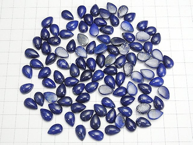 [Video] Lapis lazuli AA++ Pear shape Cabochon 12x8mm 4pcs