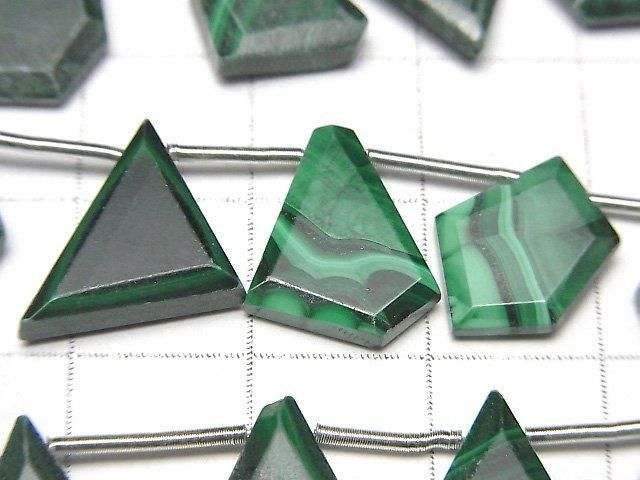 [Video] Malachite AA++ Rough Slice Faceted 1-strand (16pcs)