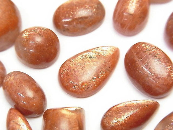 [Video] High Quality Sunstone AAA- Cabochon Mix Shape 2pcs