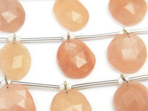 Free Form, Moonstone, Rose Gemstone Beads