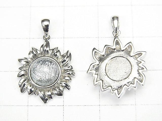 隕石太陽圖案吊墜 18x17mm 純銀925
