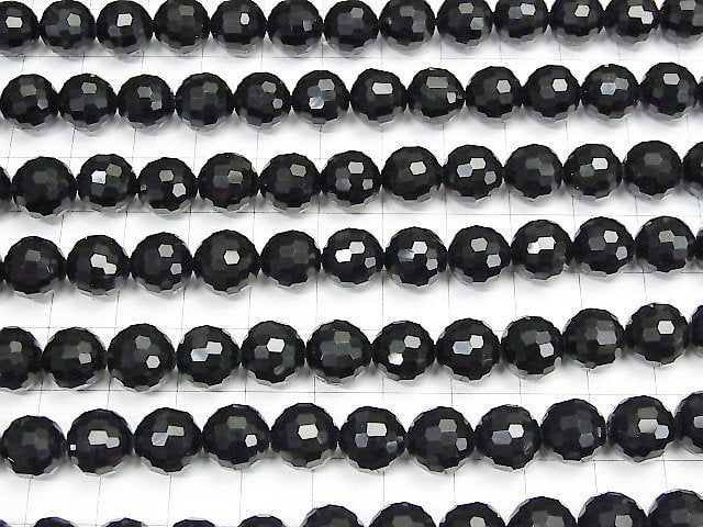 [Video]High Quality! Tibetan Morion Crystal Quartz AAA 128Faceted Round 10mm 1/4 or 1strand beads (aprx.15inch/37cm)