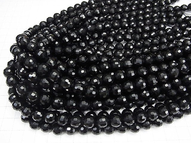 [Video]High Quality! Tibetan Morion Crystal Quartz AAA 128Faceted Round 10mm 1/4 or 1strand beads (aprx.15inch/37cm)