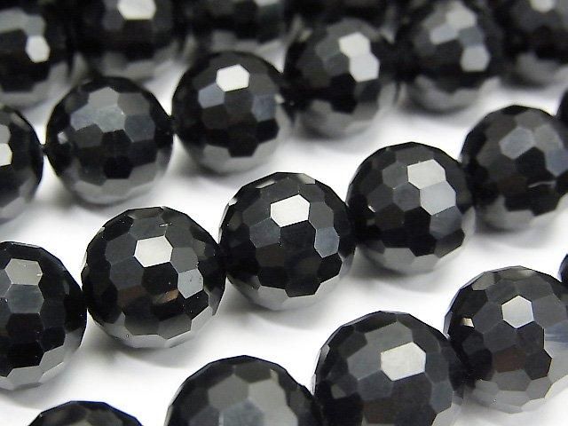[Video]High Quality! Tibetan Morion Crystal Quartz AAA 128Faceted Round 12mm 1/4 or 1strand beads (aprx.15inch/36cm)