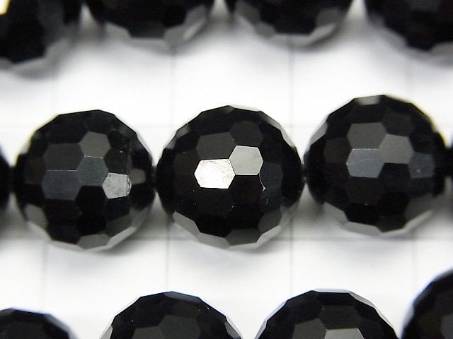 [Video]High Quality! Tibetan Morion Crystal Quartz AAA 128Faceted Round 12mm 1/4 or 1strand beads (aprx.15inch/36cm)