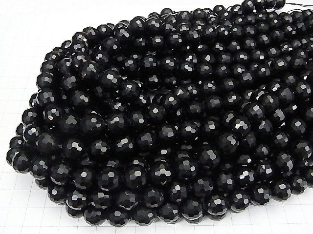 [Video]High Quality! Tibetan Morion Crystal Quartz AAA 128Faceted Round 12mm 1/4 or 1strand beads (aprx.15inch/36cm)