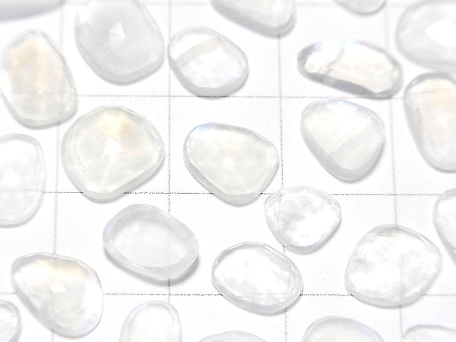 [Video] High Quality Royal Blue Moonstone AAA- Undrilled Freeform Single Sided Rose Cut 5pcs