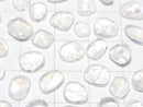 [Video] High Quality Rainbow Moonstone AAA- Undrilled Freeform Single Sided Rose Cut 5pcs