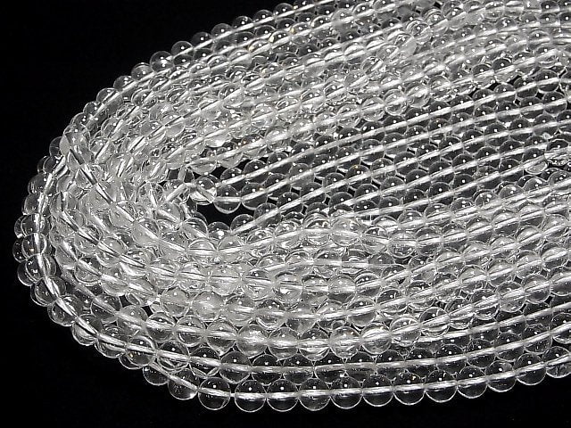 [Video]Crystal Quartz AAA- Round 8mm 1strand beads (aprx.15inch/36cm)