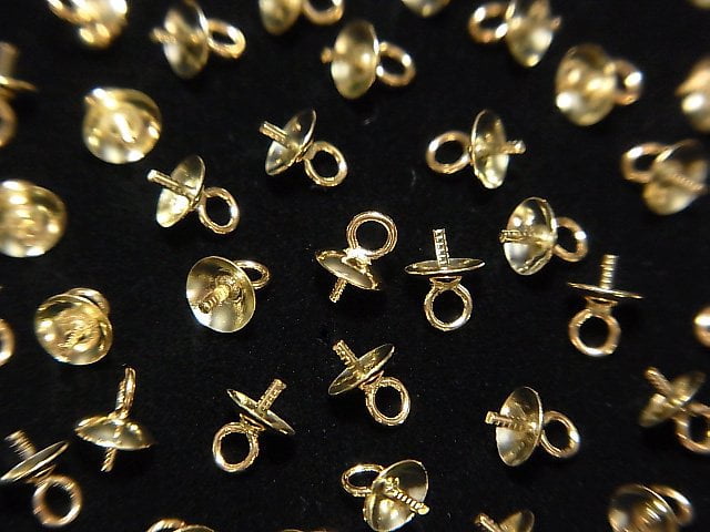 [K14 Yellow Gold]Screw Eye Pin 4x4mm 1pc