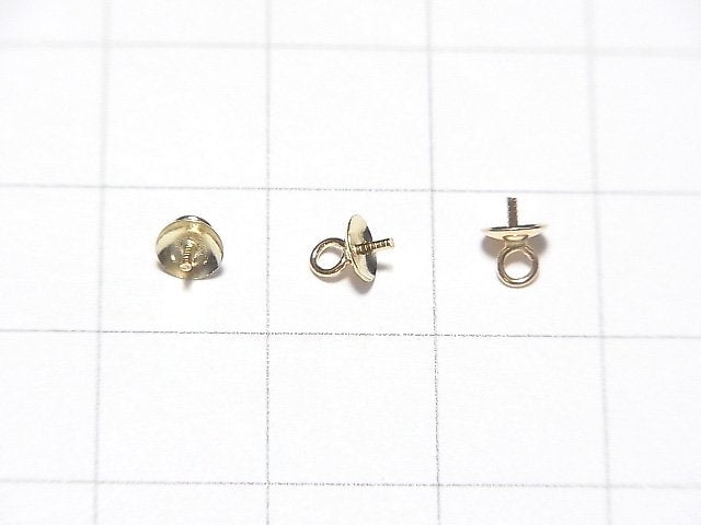 [K14 Yellow Gold]Screw Eye Pin 4x4mm 1pc