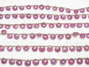 [Video] Unheated Pink Sapphire AA++ Chestnut Faceted Briolette 1strand beads (aprx.7inch / 18cm)