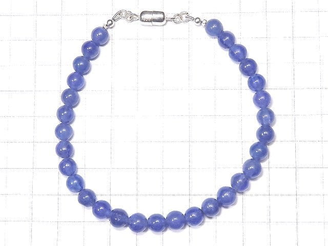 [Video] [One of a kind] Tanzanite AAA- Round 6.5mm Bracelet NO.108