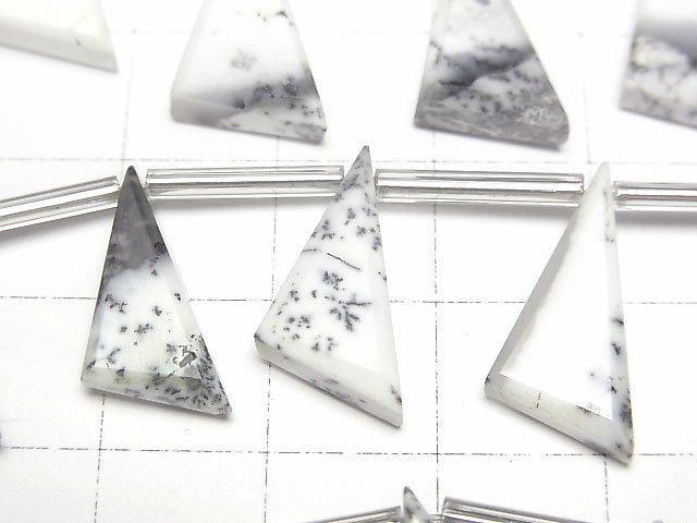 [Video]Dendrite Opal Flat Triangle 18x9mm 1strand (9pcs)