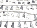 [Video]Dendrite Opal Flat Triangle 18x9mm 1strand (9pcs)