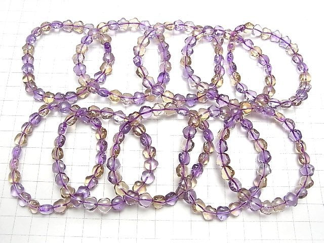 [Video] High Quality Amethyst x Citrine AAA- Star 8x8x5mm Bracelet